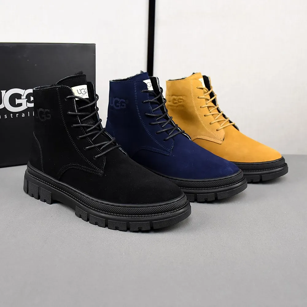 PP520👟👟👟【ugg】The upper is made of waterproof nubuck, real wool lining, and non-slip rubber sole. Warm and comfortable, a must-have in winter! Men's size 38-44 (custom-made size 45 is non-refundable).